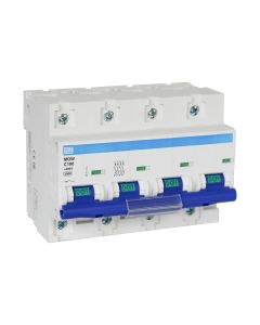 Disjuntor Tetrapolar 100A Curva C Weg C100 Mini DIN 5kA MDW