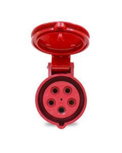 Tomada Industrial Pendente Scame 3P+N+T 16A 380V 6h Vermelho 1