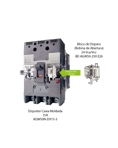 Disjuntor Caixa Moldada Weg 15A Com Bobina de Disparo 24V 1
