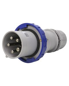 Plugue Industrial 3P+N+T 125A 220V 9h IP66/67/69 Scame Azul 1