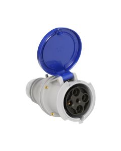 Tomada Industrial Móvel 3P+T 63A 220V 9h IP44/54 Scame Azul 1