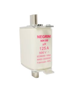 Fusivel NH Ultra Rapido aR 125A Negrini NH 00 125 500 UR