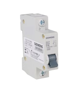 Disjuntor Mono 16A Curva C Siemens C16 Mini DIN 5kA 5SJ1 1