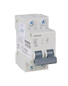 Disjuntor Bipolar 32A Curva C Siemens C32 Mini DIN 5kA