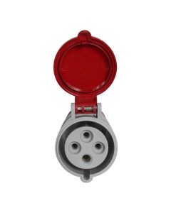 Tomada Industrial Móvel 3P+T 32A 380V 6h IP44/54 Scame Vermelho 1