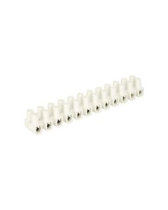 Conector Barra Borne 4mm² 12 Posições Scame Branco 10 Peças