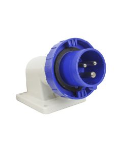 Plugue Industrial Fixo 2P + T 16A 220V 6h IP66/67 Scame Azul 1