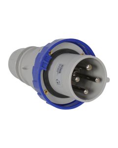 Plugue Industrial 3P + T 63A 220V 9h IP66/67/69 Scame Azul 1
