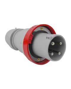 Plugue Industrial Móvel 3P+T 63A 380V 6h IP69 Scame Vermelho 1