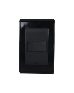 Placa de Interruptor Simples Weg Suporte Refinatto Preto