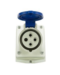 Tomada Industrial 3P + T 16A 220V 9h Scame Azul 3