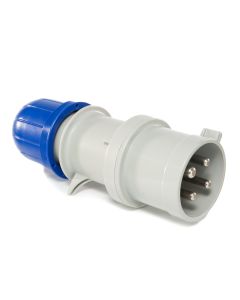 Plugue Industrial 3P + T 32A 220V 9h IP44/54 Scame Azul 1