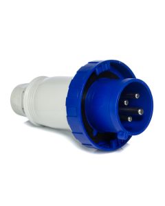 Plugue Industrial 3P + T 32A 220V 9h IP66/67 Scame Azul 1