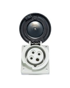 Tomada Industrial 3P + T 16A 500V 5h IP66/67 Scame Preta 1