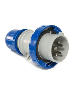 Plugue Industrial 3P+N+T 16A 220V 9h IP66/67/69 Scame Azul 1