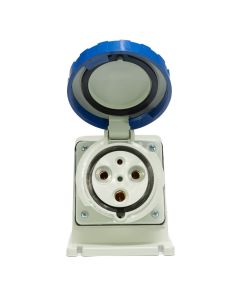 Tomada Industrial 2P + T 125A 220V 6h IP66/67 Scame Azul 2