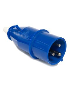 Plugue Industrial 2P + T 32A 220V 6h IP44 Scame Azul * 1