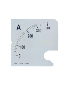 Escala para Amperímetro Analógico 0 a 600A 72x72mm 1