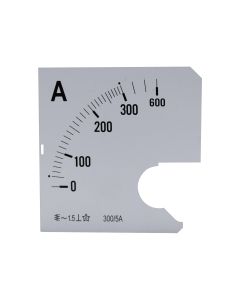 Escala para Amperímetro Analógico 0 a 300A 72x72mm 1