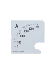 Escala para Amperímetro Analógico 0 a 2000A 96x96mm 1
