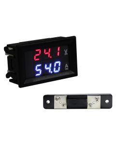 Voltimetro e Amperimetro Digital Led 100VCC 50A c/ Shunt