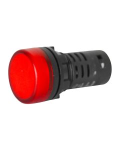 Sinaleiro LED 220Vcc/Vca Vermelho 22mm Monobloco View Tech