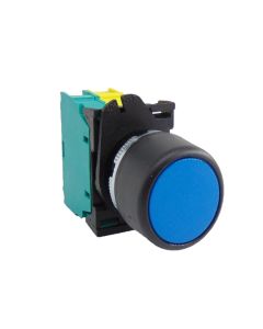 Botão de Pulso Iluminado 22mm Azul 1NA 24Vca/Vcc Modular