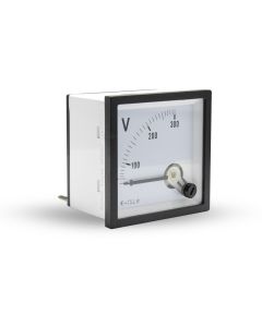Voltímetro Analógico 0 a 300Vca 72x72mm Medição Direta