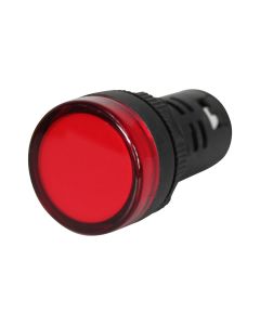 Sinaleiro LED 24Vcc/Vca Vermelho 22mm Monobloco