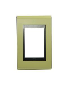 Placa 4x2 WEG 3 Posições Refinatto Pistache e Preto Acetinado