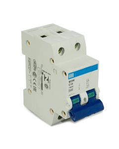 Disjuntor Bipolar 10A Curva C Weg C10 Mini DIN 5kA MDW