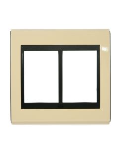 Placa de Tomada Areia e Preto Weg 6 Posicoes Refinatto 4x4