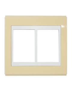 Placa 4x4 WEG 6 Posições Refinatto Areia e Branco Acetinado