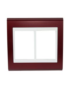 Placa de Tomada Vinho e Branco Weg 6 Posicoes Refinatto 4x4
