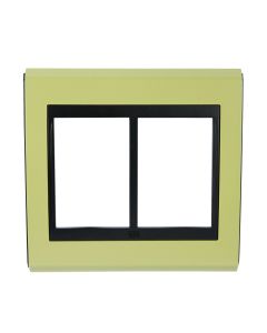 Placa 4x4 WEG 6 Posições Refinatto Pistache Preto Acetinado