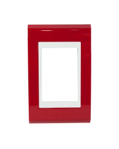 Placa 4x2 WEG 3 Posições Refinatto Rubi e Branco Alto Brilho