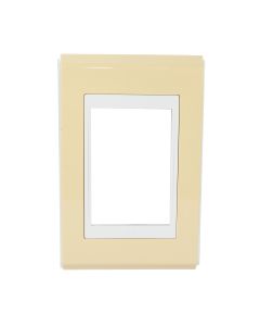 Placa de Tomada Areia e Branco Weg 3 Posicoes Refinatto 4x2