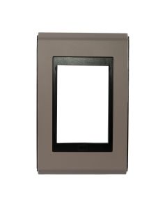 Placa de Tomada Argila e Preto Weg 3 Posições Refinatto 4x2