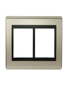 Placa de Tomada Champanhe e Preto Weg 6 Posicoes Refinatto
