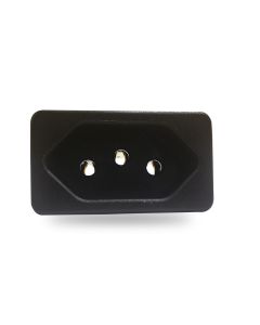 Tomada Fêmea 2P+T 10A 250V Preta TPA2-3 E3F Margirius