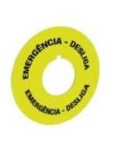 Placa de Identificação de Emergência Weg 22mm APE Amarelo 1