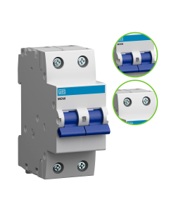 Disjuntor Bipolar 20A Curva B Weg B20 Mini DIN 5kA MDW 1