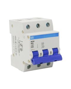Disjuntor Tripolar 20A Curva B Weg B20 Mini DIN 10kA MDWH