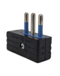 Plugue 2P + T 10A Padrão Italiano Scame Preto