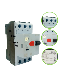 Disjuntor Motor Weg MPW de 1A a 1,6A Tripolar MPW18