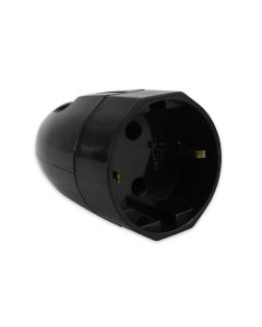 Tomada Móvel 2P + T 16A Scame Preto