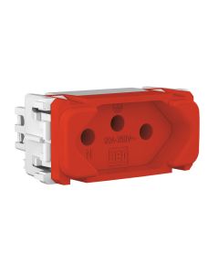 Módulo Tomada 20A 2P+T 250V WEG Composé Vermelho