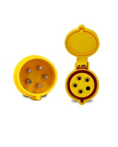 Kit Scame Tomada e Plugue Industrial 3P+N+T 32A 127V 4h