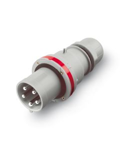 Plugue Industrial 3P+T 63A 380V 6h IP44/54 Scame Vermelho