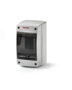 Quadro de Distribuição Sobrepor 4 DIN IP65 Famatel Cinza TR (171x100x100mm) 1